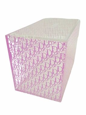Dior Vintage Pink Trotter Monogram Lidded Box
